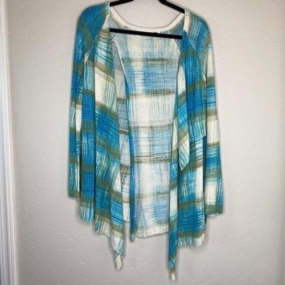 Sparrow Anthropologie Revolution Plaid Cotton Blend Cardigan Small - Picture 9 of 9